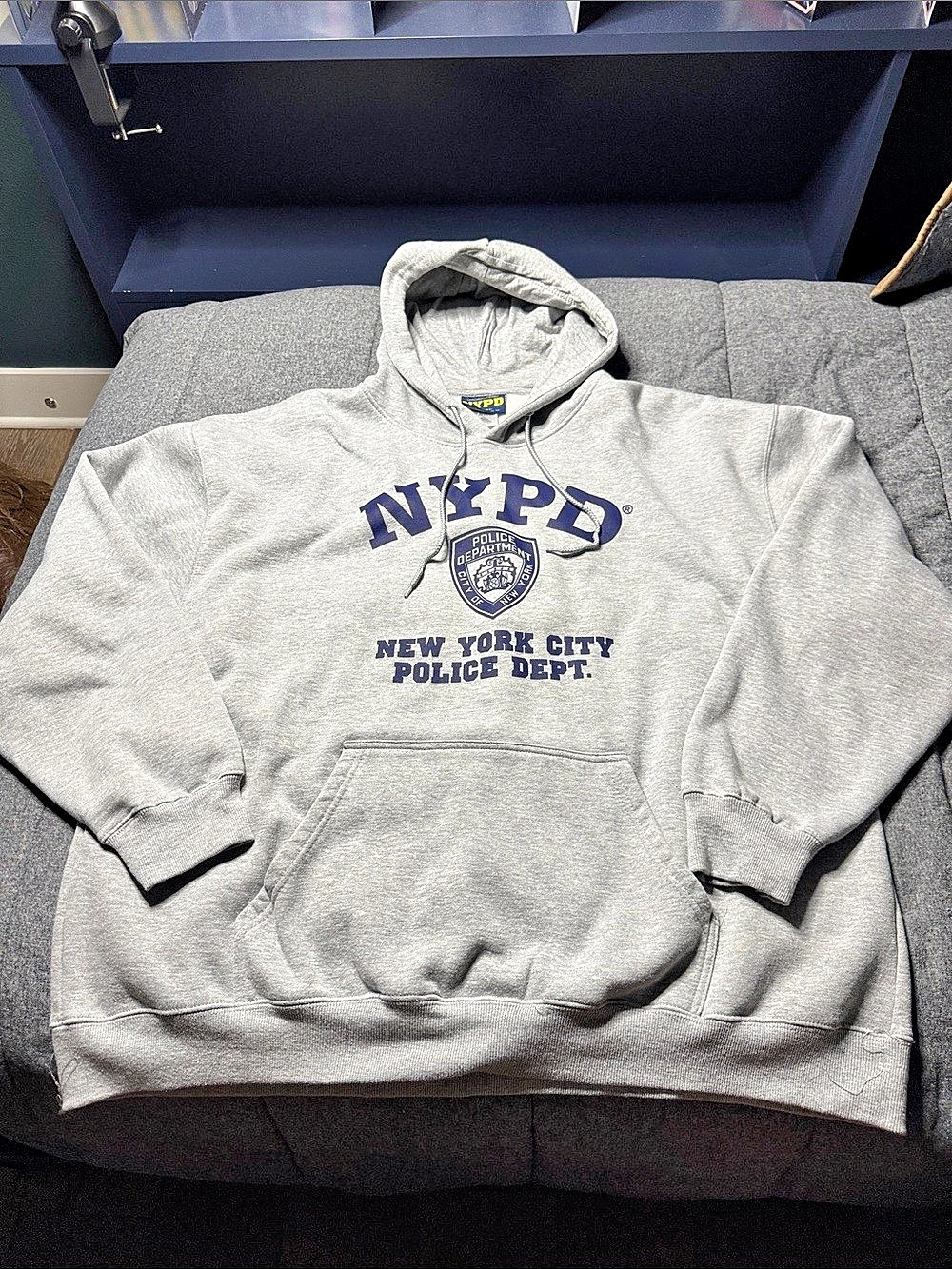 NYPD Officially Licensed NYPD Pullover Hoodie Pullover Hoodie Gray 3XL